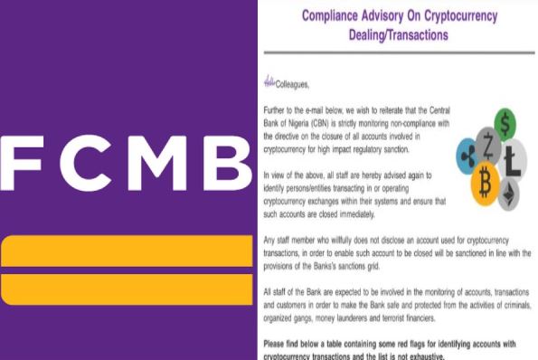 'Flag high volume transaction accounts operated by individuals aged 18-30', FCMB tells employees