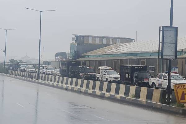 NANS protests at Lagos airport despite heavy security
