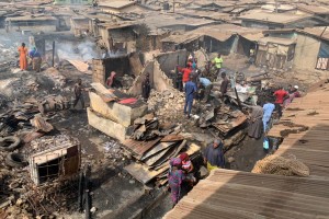 Fire razes spare parts market in Ibadan
