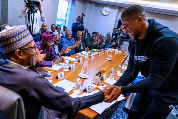 President Buhari congratulates Anthony Joshua on victory